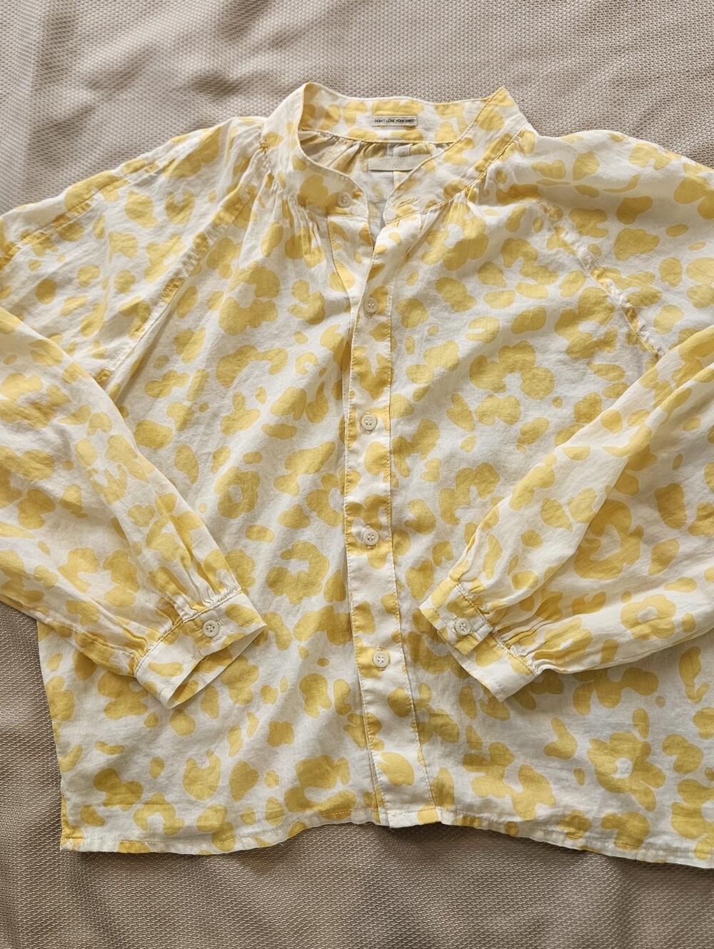 Mother The Sunburst Leopard Floral Print Button Front Blouse Size M/L Preppy Lux